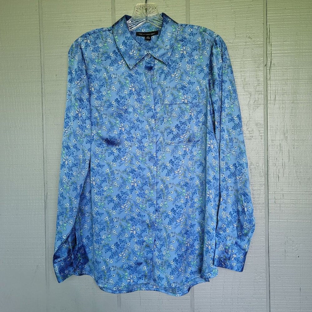 I.N.C International Concepts Floral Print Long Sleeve Shirt. Size M
